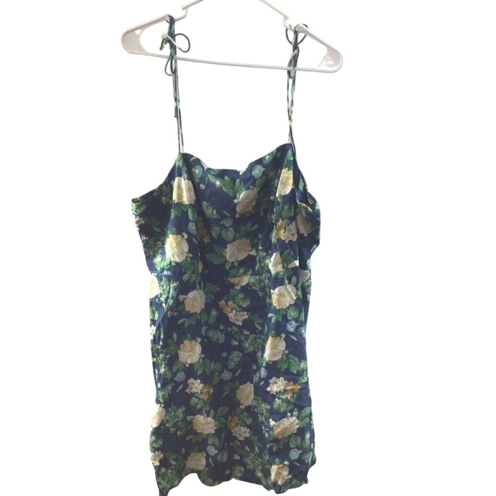 SALE Women's Old Navy Fit And Flare Smocked Tie Strap Floral Mini Dress 2XL